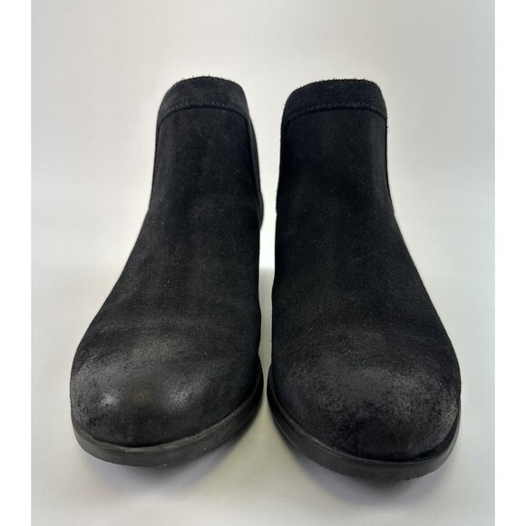 Sorel Lolla Cut Out Bootie Black Suede Ankle Boot Pull On NL3379-010 Womens 10 - Picture 3 of 12